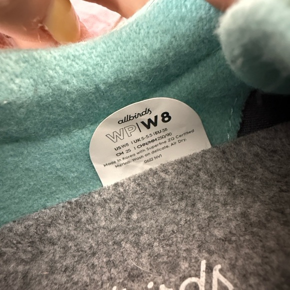 Allbirds Women's Mint Green Wool Pipers Sneakers size 8 - Picture 8 of 9